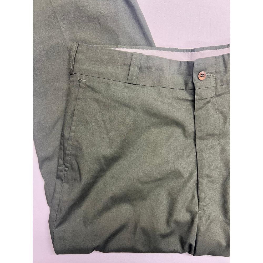 Vintage Sears Perma Prest Mens Green Dress Pants Size 34 x 30 Office Casual - Picture 3 of 13